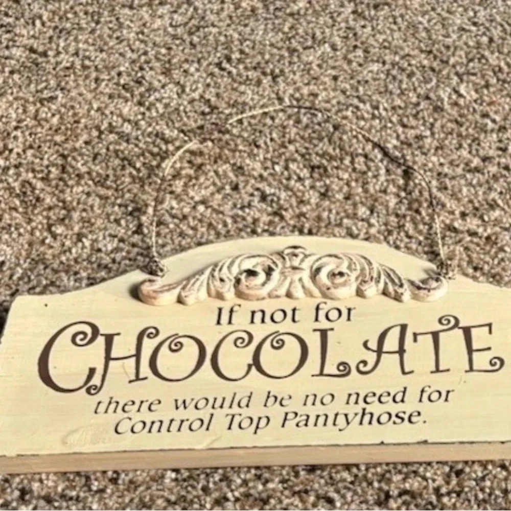 Chocolate-Themed Wall Hanging Decor lot of 2
